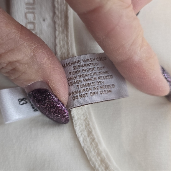 Chico's Ivory Gold Sleeveless Tank Top L - Picture 7 of 7